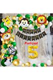 Safari Hayvanlar 5 Yaş Balon Set Safari Konsept Helyum Balon Set Safari Doğum Günü Set
