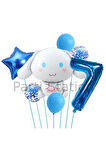 Sanrio Kuromi Cinnamon 1 Yaş Balon Set Anime Hello Kitty Kuromi Cinnamon Konsept Doğum Günü Balon