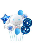 Sanrio Kuromi Cinnamon 1 Yaş Balon Set Anime Hello Kitty Kuromi Cinnamon Konsept Doğum Günü Balon