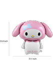 Sanrio Kuromi Melody 6 Yaş Balon Set Anime Hello Kitty Kuromi Melody Konsept Doğum Günü Balon