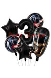 Zehirli Öfke Venom 8 Yaş Doğum Günü Balon Set Venom Tema Doğum Günü Parti Balon Set