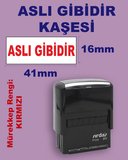 Aslı Gibidir Kaşesi, 911 (41mm*16mm) Kırmızı Keçeli Otomatik Kaşe