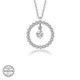 Swarovski Taşlı Gümüş Çember Tektaş Kadın Kolye