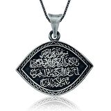 Gümüş Nazar Duası Bayan Kolye