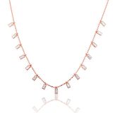 Gümüş Beyaz Taşlı Kadın Kolye