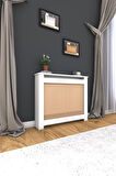 Kapaklı Kalorifer Petek Kapama 85 Cm (İÇ ÖLÇÜSÜ) Hazeran Desenli Mdf Mat Beyaz