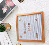 Rose Gold Yazı Panosu Mesaj Tahtası, Rose Gold Harf Seti