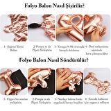 Rose Gold Yıldız Folyo Balon 45 cm - Bebek Çocuk Parti Kutlama