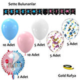 Cinsiyet Belirleme Parti Seti; Baby Kutu, Banner, Folyo Balon Ve Balon Zincir Seti Konsept 4 