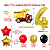 4 Yaş İnşaat Temalı Doğum Günü Parti Kutlama Seti