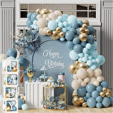 Okyanus Temalı Baby Shower Set 119 Parça; Baby Kutu ve Lateks Balon Set