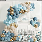 Okyanus Temalı Baby Shower Set 119 Parça; Baby Kutu ve Lateks Balon Set