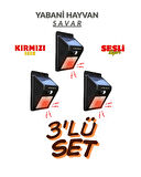 Domuz Kovucu Ayı Kovucu Işıklı Sesli Güneş Enerjili Sensörlü Solar Gece Gündüz Modlu 3'lü Set