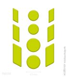 Calibrex Damla Etiket Yama Seti Fluo - PU010F