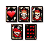 Puckator Skulls and Roses Premium Oyun Kağıdı Koleksiyonluk iskambil Kartları
