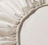 %100 Cotton (PAMUK) 100x200 30 Cm Krem Rengi Fitted (LASTİKLİ) Tek Kişilik Çarşaf Bed Sheett