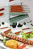 6 Adet Şiş ve Kebapmatik Adana Urfa Kebap Kalıbı Aparatı Pratik Hızlı Kebap Makinesi Kutusu