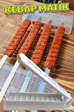6 Adet Şiş ve Kebapmatik Adana Urfa Kebap Kalıbı Aparatı Pratik Hızlı Kebap Makinesi Kutusu