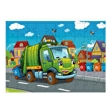 Ahşap Mdf Puzzle Yapboz Yeşil Kamyonun Macerası 50 Parça 35*50 cm
