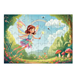 Ahşap Mdf Puzzle Yapboz Kanatlı Peri Uçuşu 50 Parça 35*50 cm