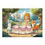 Ahşap Mdf Puzzle Yapboz Masal Keki Partisi 50 Parça 35*50 cm