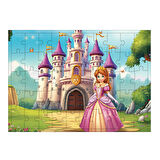 Ahşap Mdf Puzzle Yapboz Prenses Ve Şato 50 Parça 35*50 cm