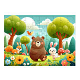 Ahşap Mdf Puzzle Yapboz Şirin Hayvan Çiftliği 50 Parça 35*50 cm