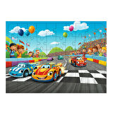 Ahşap Mdf Puzzle Yapboz Neşeli Yarış Pisti 50 Parça 35*50 cm