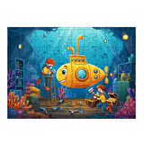 Ahşap Mdf Puzzle Yapboz Büyülü Denizaltı 50 Parça 35*50 cm