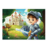 Ahşap Mdf Puzzle Yapboz Kahraman Şövalye Macerası 50 Parça 35*50 cm