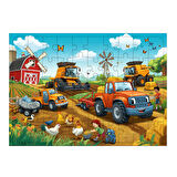 Ahşap Mdf Puzzle Yapboz Çiftlikte Traktör Keyfi 50 Parça 35*50 cm