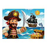 Ahşap Mdf Puzzle Yapboz Korsan Gemisi Macerası 50 Parça 35*50 cm