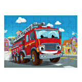 Ahşap Mdf Puzzle Yapboz Renkli İtfaiye Ekibi 50 Parça 35*50 cm
