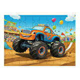 Ahşap Mdf Puzzle Yapboz Dev Kamyon Yarışı 50 Parça 35*50 cm