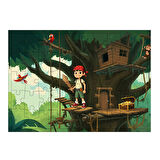 Ahşap Mdf Puzzle Yapboz Ağaç Ev Macerası 50 Parça 35*50 cm