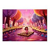 Ahşap Mdf Puzzle Yapboz Sihirli Gölge Ormanı 50 Parça 35*50 cm