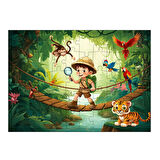 Ahşap Mdf Puzzle Yapboz Ağaç Tırmanışı 50 Parça 35*50 cm