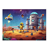 Ahşap Mdf Puzzle Yapboz Uzay Keşif Ekibi 50 Parça 35*50 cm