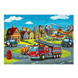 Ahşap Mdf Puzzle Yapboz İtfaiye Görevi Aksiyon Dolu 50 Parça 35*50 cm