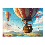 Ahşap Mdf Puzzle Yapboz Balonla Gökyüzü Gezintisi 50 Parça 35*50 cm