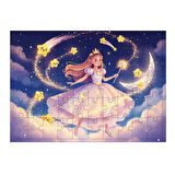 Ahşap Mdf Puzzle Yapboz Yıldızların Altında Prenses 50 Parça 35*50 cm
