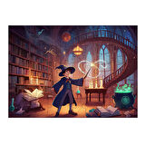 Ahşap Mdf Puzzle Yapboz Kütüphane Gizemli Kitaplar Diyarı 50 Parça 35*50 cm