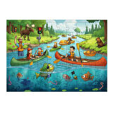 Ahşap Mdf Puzzle Yapboz Doğada Kano Gezisi 50 Parça 35*50 cm
