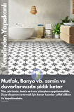 Technojet Kendinden Yapışkanlı Karo PVC Mutfak Banyo Tezgah Kaplama Sticker 6Adet 20cm×20cm