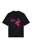 Gothic Grunge Baskılı Oversize Tee