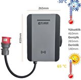 Power Elektronik Mobil 22kW-11kW-7,4kW Elektrikli Araç Şarj İstasyonu-Rfid Kart- Okut Çalıştır
