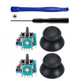 PS5 Analog Motor ve Topuz 2+2 Tornavida Ayırıcı Set Playstation 5 Kol Tamir Seti Yedek Parça