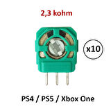 10 Adet PS4 PS5 Xbox One 2.3k Mikro Direnç Potans Switch Yeşil