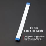 PS4 14 Pin Flex Şarj Soket Kablosu 001 Uyumlu Playstation 4 Kol Yedek Parça