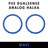 PS5 Ring DualSense Analog Çerçevesi PlayStation 5 Kol Tamir Parçası 2 Adet Halka Mavi